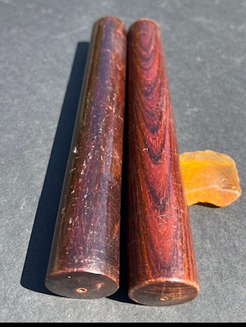 Vintage 60's Claves Set of 2 (un-matched)  8"